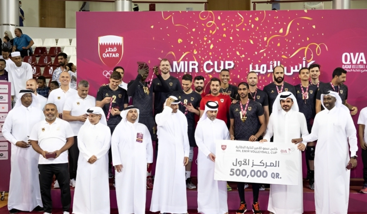 Sheikh Joaan bin Hamad Crowns Al Rayyan Winner of Amir Volleyball Cup